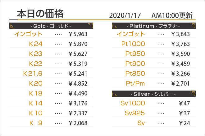 価格表